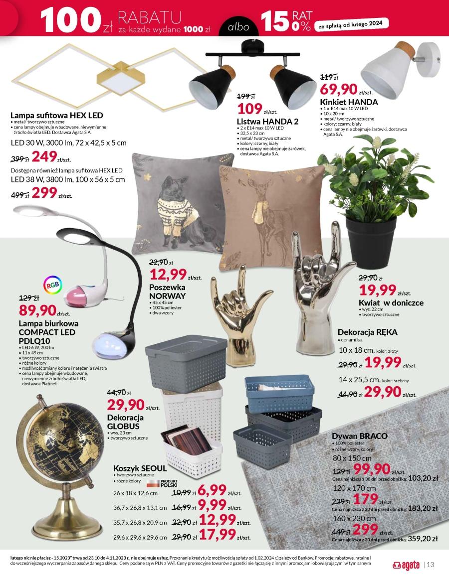 Gazetka promocyjna Agata str. 13